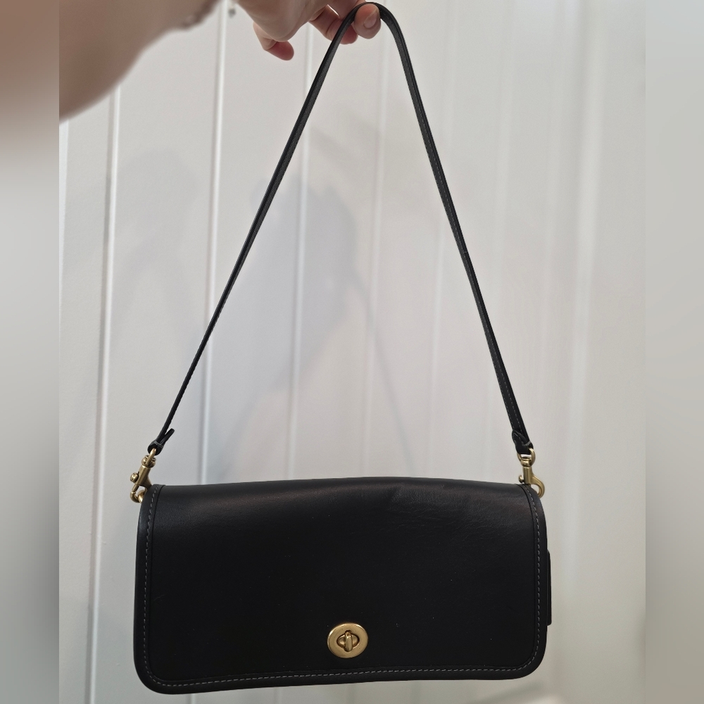 Coach Re-Edition "1974 The Dinky" Black Leather Shoulder Bag - Gorgeous